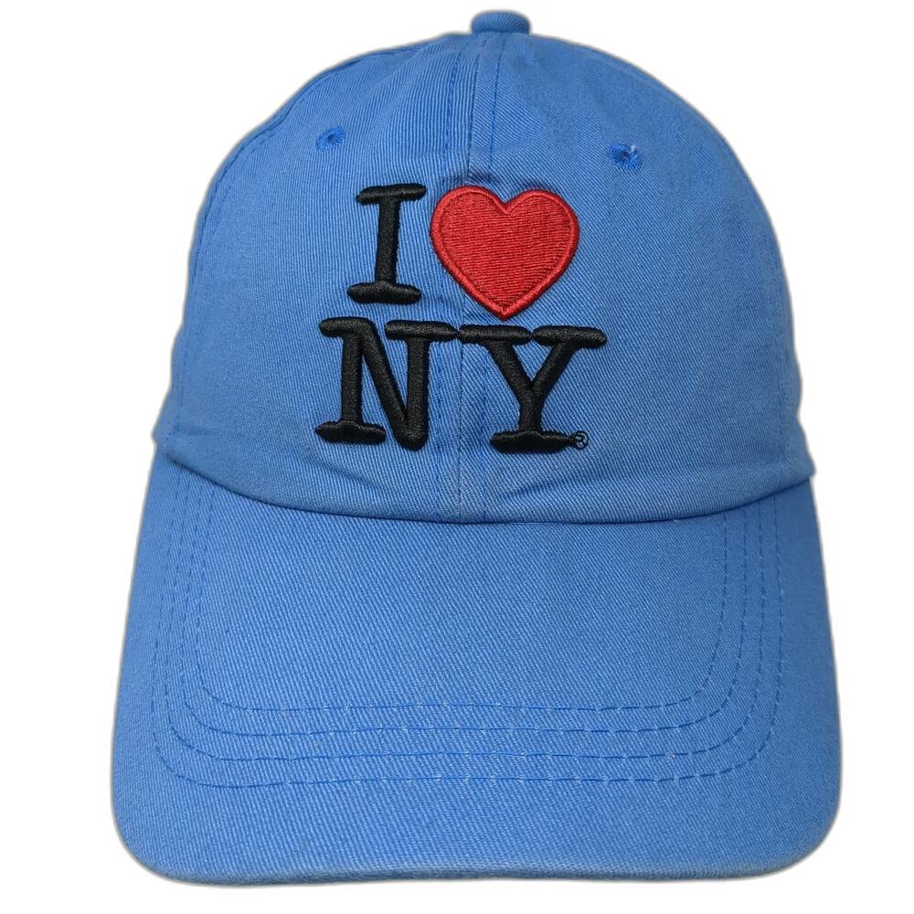 City Merchandise Baseball Cap Blue One Size I Love NY Heart Logo Adjustable Hat